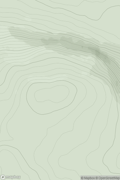 Thumbnail image for Creag Dhubh [The Fannaichs] showing contour plot for surrounding peak